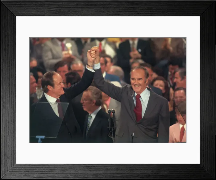 Framed Print : Hubert Humphrey Congratulating George McGovern Framed Print : Hubert Humphrey Congratulating George McGovern