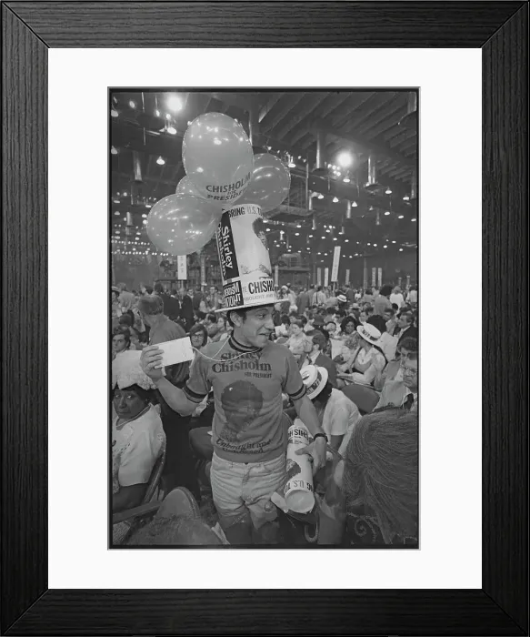 Framed Print : Young Delegate Wearing Hat at Convention Framed Print : Young Delegate Wearing Hat at Convention