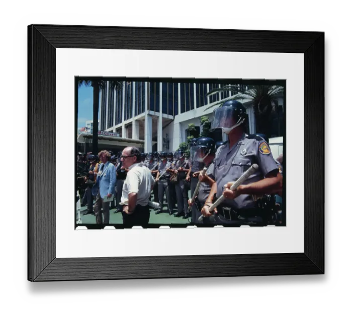 Framed Print : Helmeted Police Protecting Doral Hotel Framed Print : Helmeted Police Protecting Doral Hotel