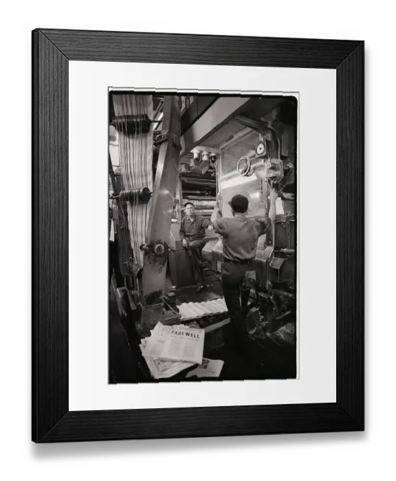 Framed Print : Press Room of Washington Daily News Framed Print : Press Room of Washington Daily News