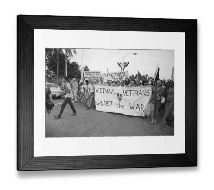 Framed Print : Vietnam Veterans Against The War Protest Framed Print : Vietnam Veterans Against The War Protest