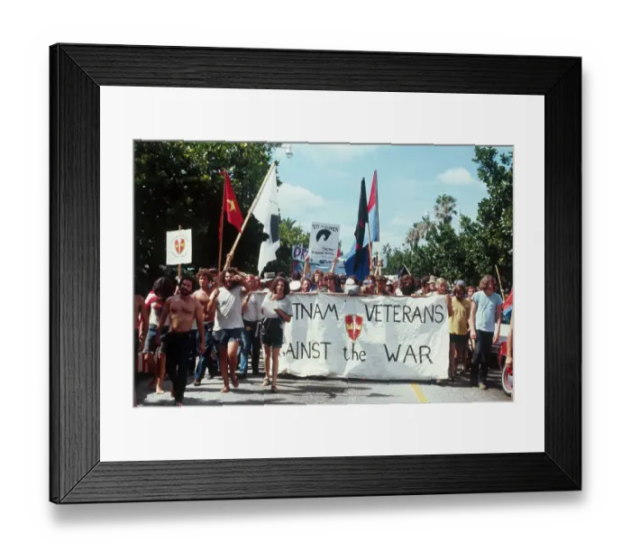 Framed Print : Vietnam Veterans Against War Group Marching Framed Print : Vietnam Veterans Against War Group Marching
