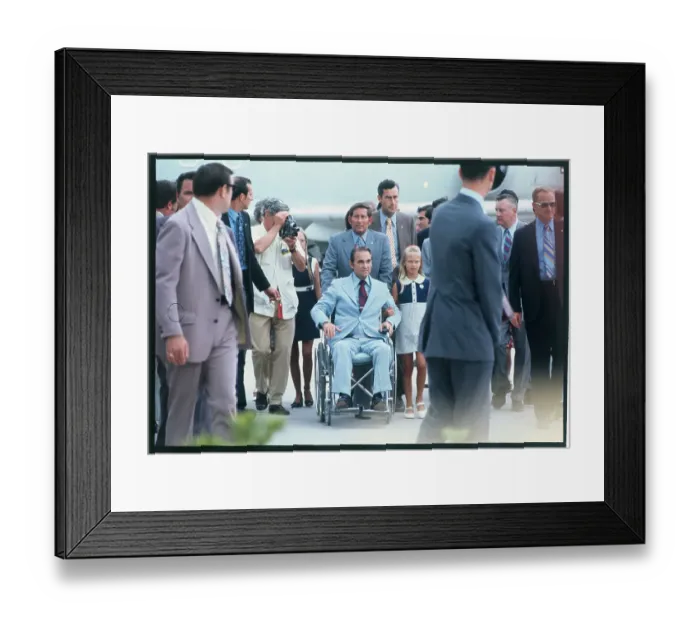 Framed Print : George Wallace Arriving at Airport Framed Print : George Wallace Arriving at Airport