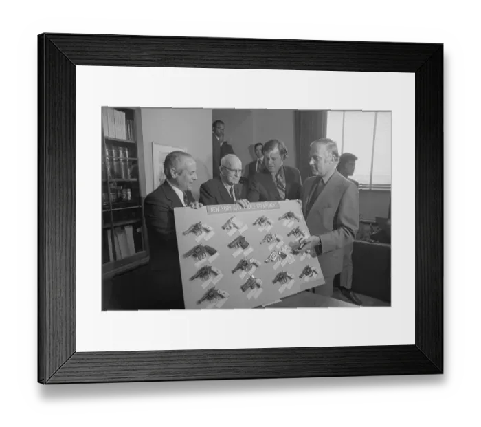 Framed Print : Edward Kennedy and Others with Pistol Presentation Framed Print : Edward Kennedy and Others with Pistol Presentation