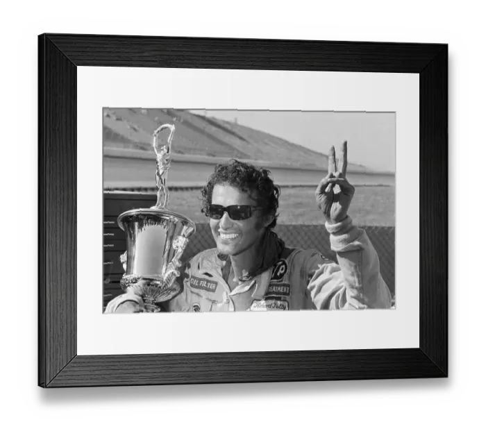 Framed Print : Richard Petty Holding Lone Star 500 Race Trophy Framed Print : Richard Petty Holding Lone Star 500 Race Trophy