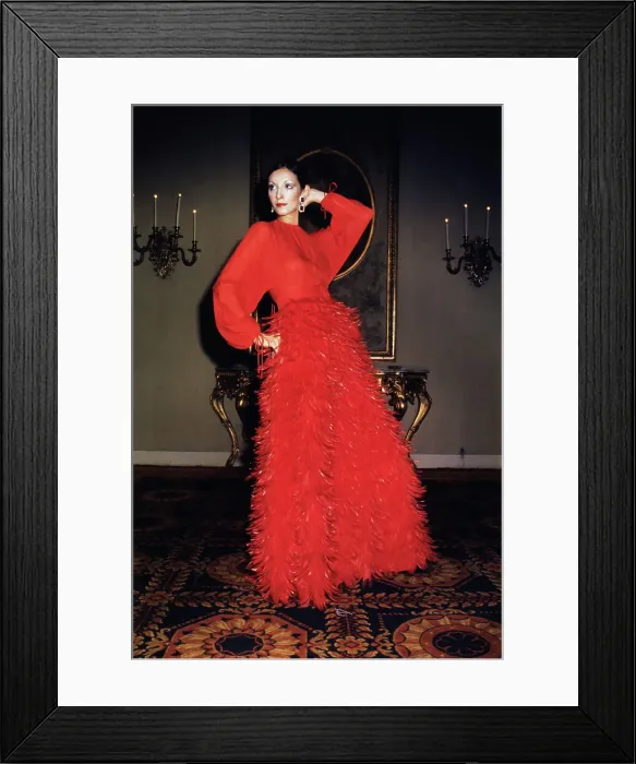 Framed Print : Donald Brooks Red Evening Gown Framed Print : Donald Brooks Red Evening Gown