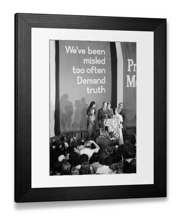 Framed Print : McGovern After Winning 67 Delagates, Ny Framed Print : McGovern After Winning 67 Delagates, Ny