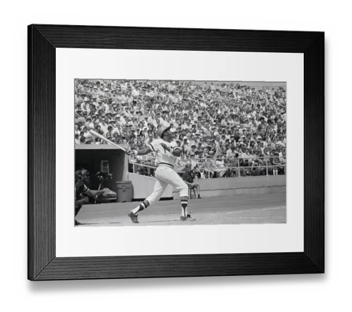 Framed Print : W.Stargell Looks @His Hit Crowd Behind Framed Print : W.Stargell Looks @His Hit Crowd Behind