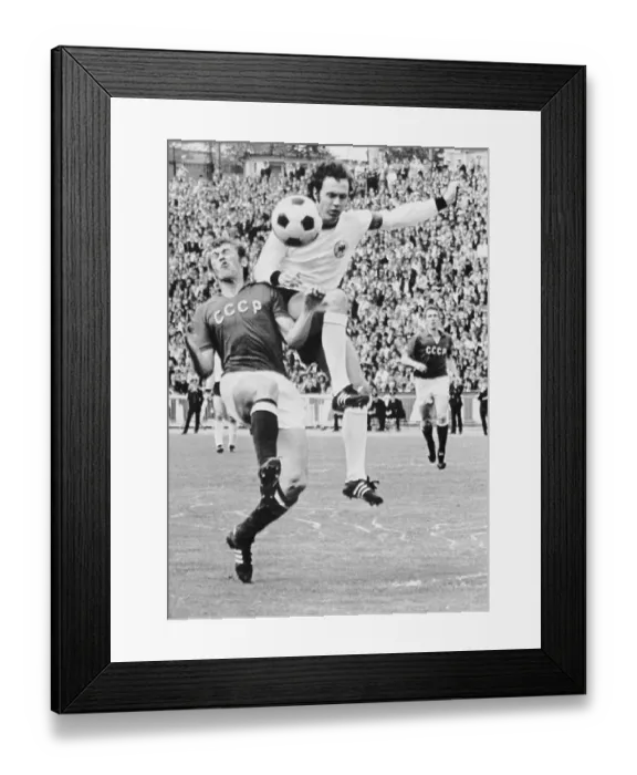 Framed Print : German Soccer Player Hitting Soviet Framed Print : German Soccer Player Hitting Soviet