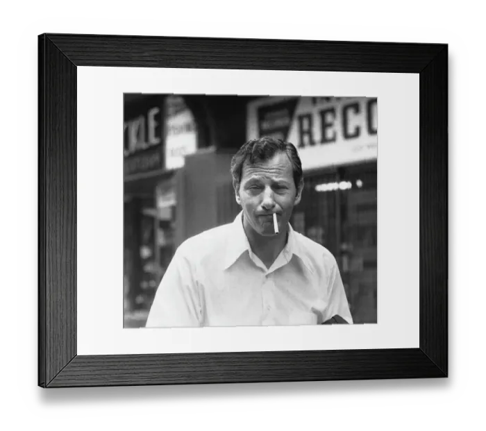 Framed Print : Clifford Irving With Cigarette In Mouth Framed Print : Clifford Irving With Cigarette In Mouth