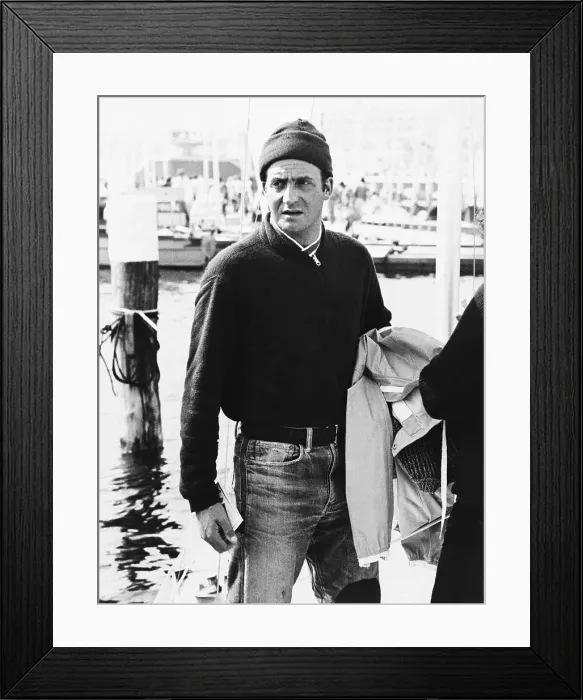 Framed Print : Prince Juan Carlos Dressed For Sailing Framed Print : Prince Juan Carlos Dressed For Sailing