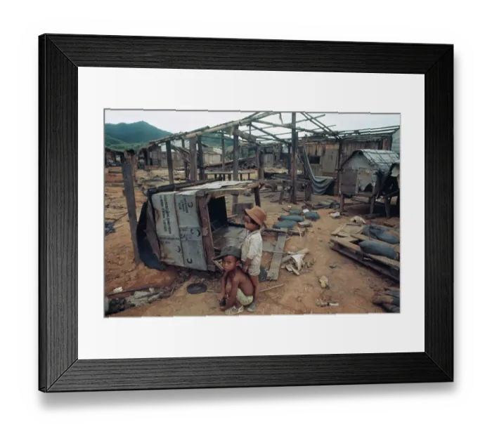 Framed Print : Wrecked Village Of Hue Framed Print : Wrecked Village Of Hue