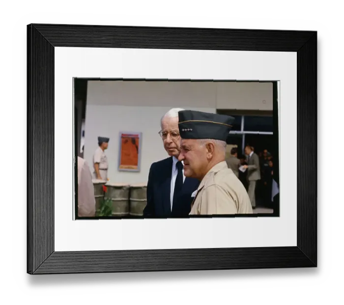 Framed Print : General Creighton Abrams with Ellsworth Bunker Framed Print : General Creighton Abrams with Ellsworth Bunker