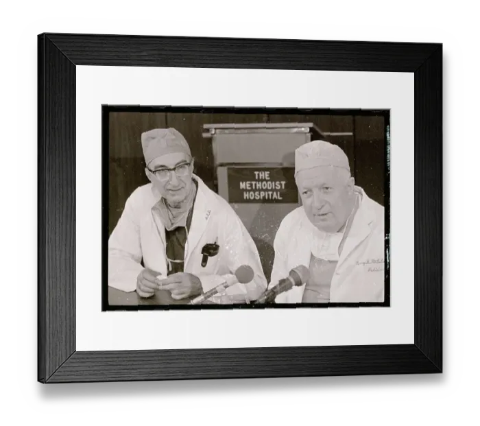 Framed Print : Michael E. DeBakey and Boris V. Petrovsky Speaking With Press Framed Print : Michael E. DeBakey and Boris V. Petrovsky Speaking With Press