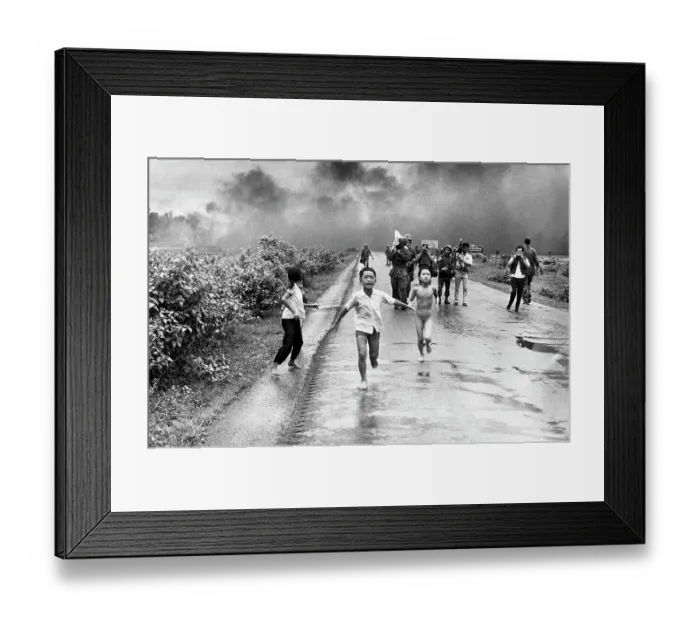 Framed Print : Children Flee From Their Homes Framed Print : Children Flee From Their Homes