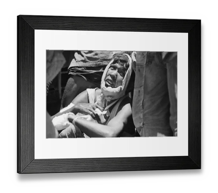 Framed Print : Injured Vietnamese Soldier Resting Framed Print : Injured Vietnamese Soldier Resting