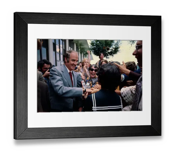 Framed Print : George McGovern Shaking Hands with Supporters Framed Print : George McGovern Shaking Hands with Supporters
