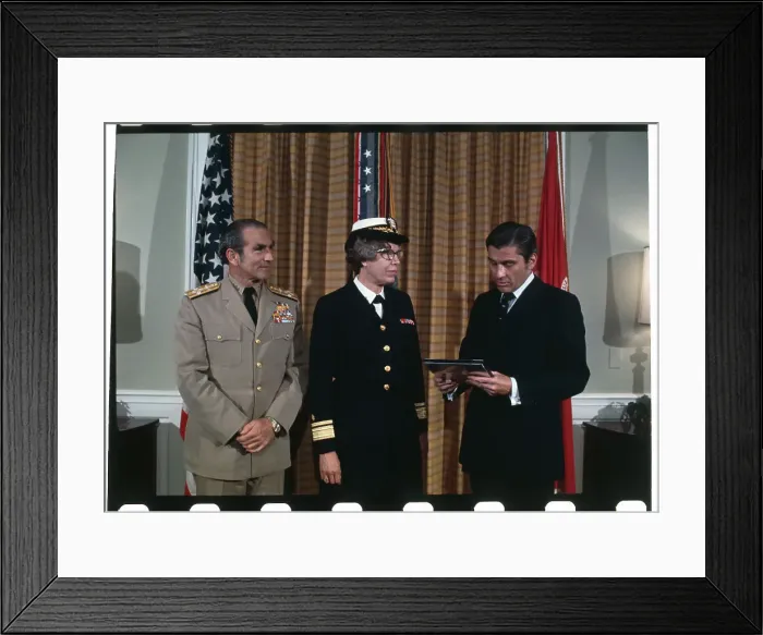 Framed Print : First Female Admiral Alene Bertha Duerk Being Sworn In Framed Print : First Female Admiral Alene Bertha Duerk Being Sworn In