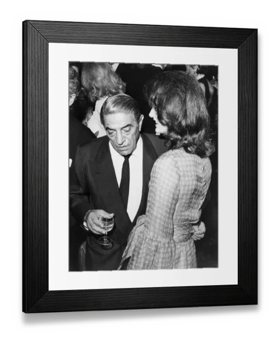 Framed Print : Aristotle and Jacqueline Onassis Together at Party Framed Print : Aristotle and Jacqueline Onassis Together at Party