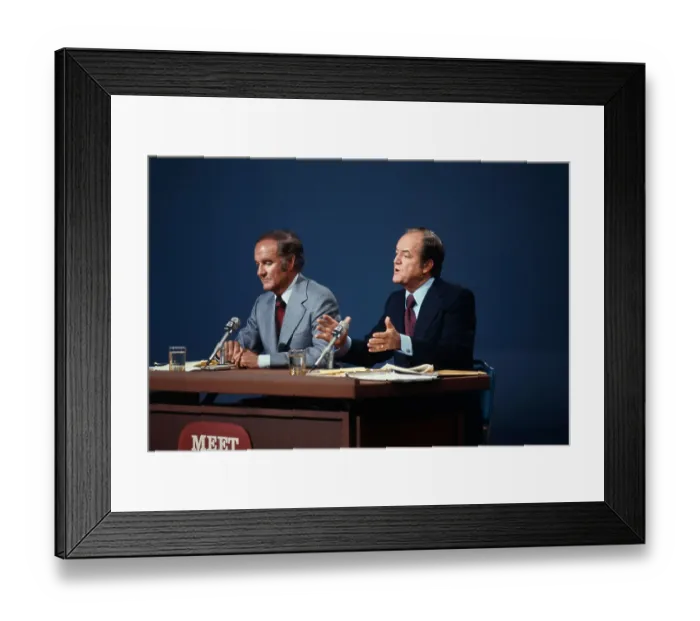 Framed Print : George McGovern and Hubert Humphrey on Meet the Press Framed Print : George McGovern and Hubert Humphrey on Meet the Press