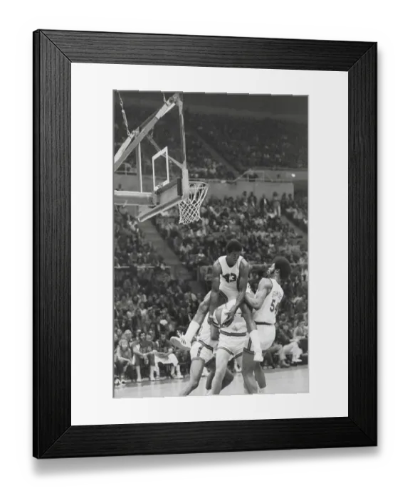 Framed Print : Ralph Simpson Leaping High for the Ball Framed Print : Ralph Simpson Leaping High for the Ball