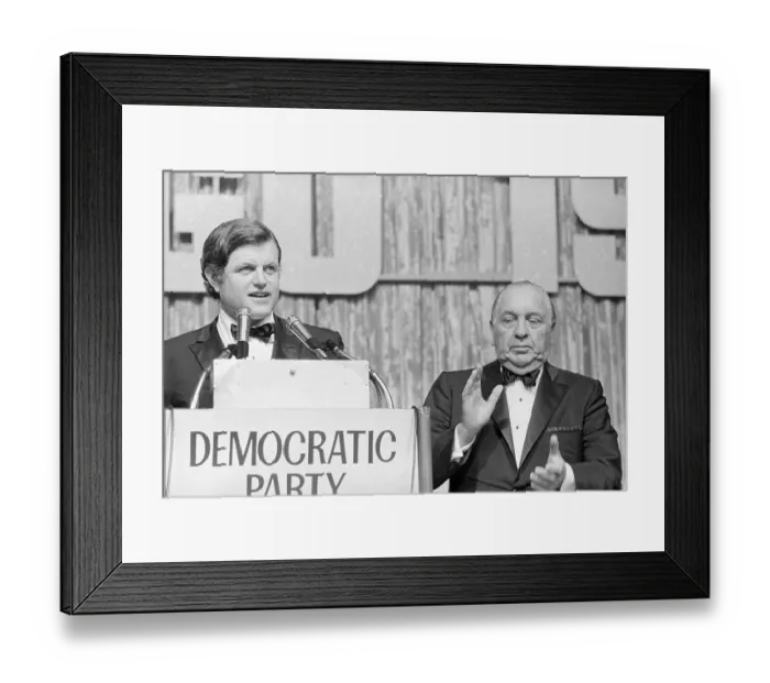 Framed Print : Edward Kennedy at Podium near Richard Daley Framed Print : Edward Kennedy at Podium near Richard Daley