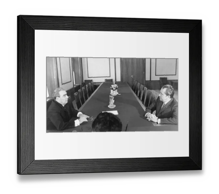 Framed Print : President Nixon and Leonid Brezhnev Framed Print : President Nixon and Leonid Brezhnev