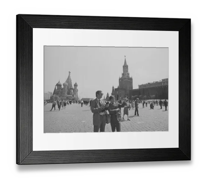 Framed Print : UPI Photographer and Editor in Red Square Framed Print : UPI Photographer and Editor in Red Square