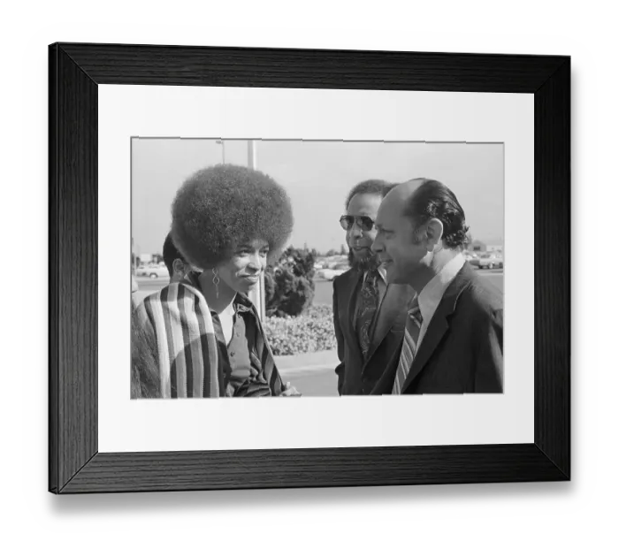 Framed Print : Angela Davis Conversing with Lawyers Framed Print : Angela Davis Conversing with Lawyers
