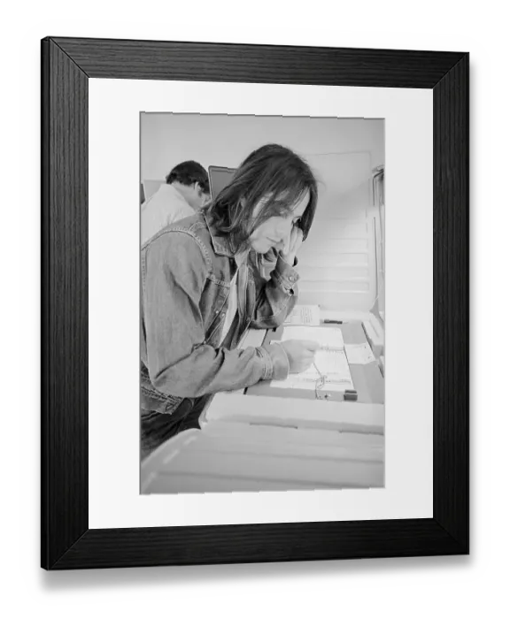 Framed Print : College Student Using His Voting Right Framed Print : College Student Using His Voting Right