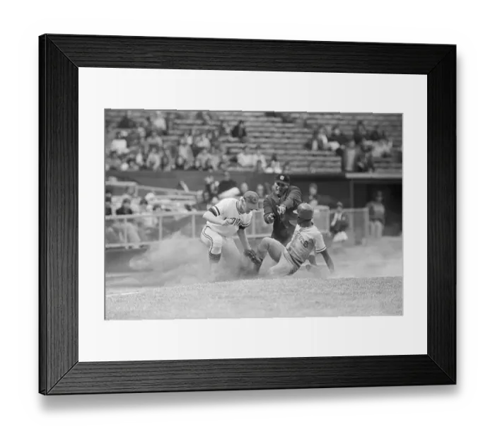 Framed Print : Ron Luciano Calling Dave Nelson Out Framed Print : Ron Luciano Calling Dave Nelson Out