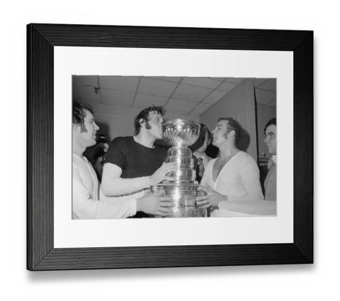 Framed Print : Phil Esposito Kissing Stanley Cup Framed Print : Phil Esposito Kissing Stanley Cup