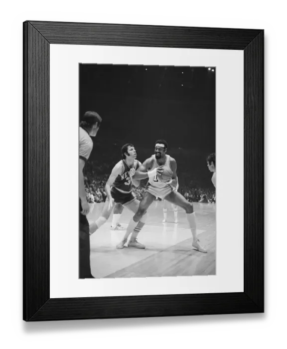 Framed Print : Wilt Chamberlain Elbowing Jerry Lucas Framed Print : Wilt Chamberlain Elbowing Jerry Lucas