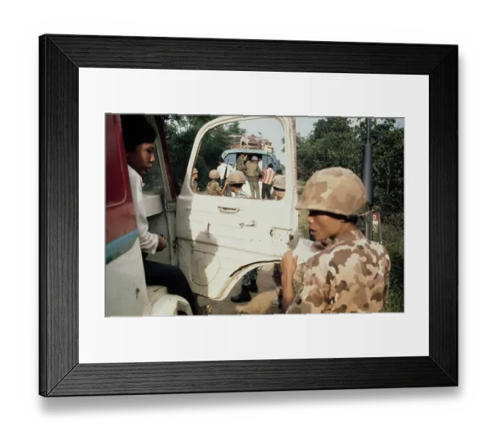 Framed Print : Military Checkpoint, Vietnam War Framed Print : Military Checkpoint, Vietnam War