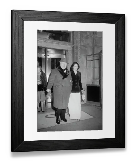 Framed Print : Charlie Chaplin with His Wife Framed Print : Charlie Chaplin with His Wife