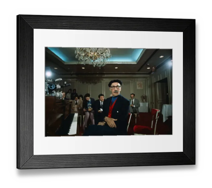 Framed Print : Comedian Groucho Marx Attending Press Conference Framed Print : Comedian Groucho Marx Attending Press Conference