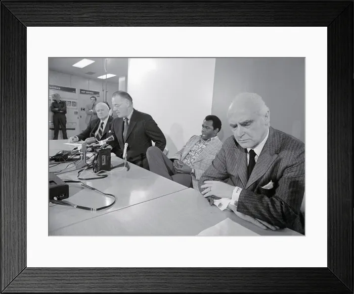 Framed Print : Vida Blue Relaxing at Press Conference Framed Print : Vida Blue Relaxing at Press Conference