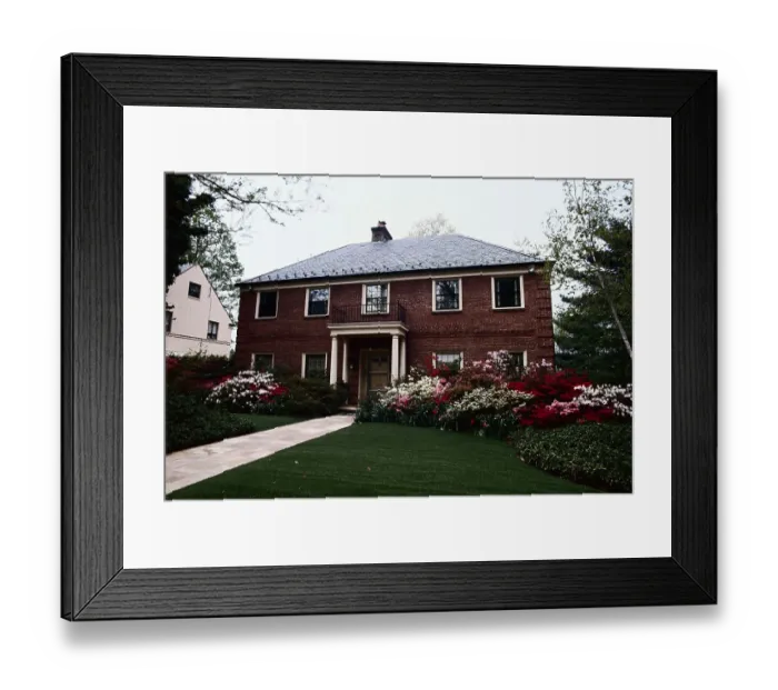 Framed Print : Front of J. Edgar Hoover Home Framed Print : Front of J. Edgar Hoover Home