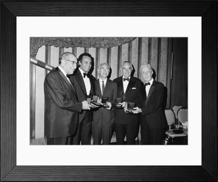 Framed Print : Albert Einstein Recipients Posing with Medals Framed Print : Albert Einstein Recipients Posing with Medals