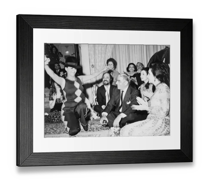 Framed Print : Aristotle Onassis and Friends at Party Framed Print : Aristotle Onassis and Friends at Party