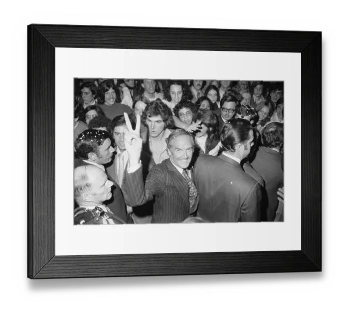 Framed Print : Sen. George Mcgovern Gives Victory Sign Framed Print : Sen. George Mcgovern Gives Victory Sign