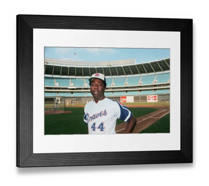 Framed Print : Hank Aaron Standing in Stadium Framed Print : Hank Aaron Standing in Stadium