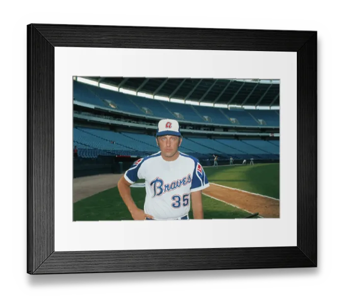 Framed Print : Atlanta Braves Pitcher Phil Niekro