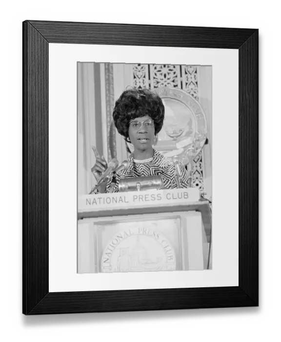 Framed Print : Shirley Chisholm Addressing National Press Club Framed Print : Shirley Chisholm Addressing National Press Club