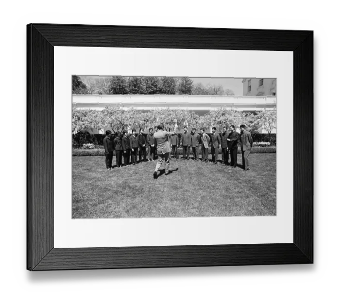 Framed Print : President Nixon Greets Chinese Tennis Team Framed Print : President Nixon Greets Chinese Tennis Team