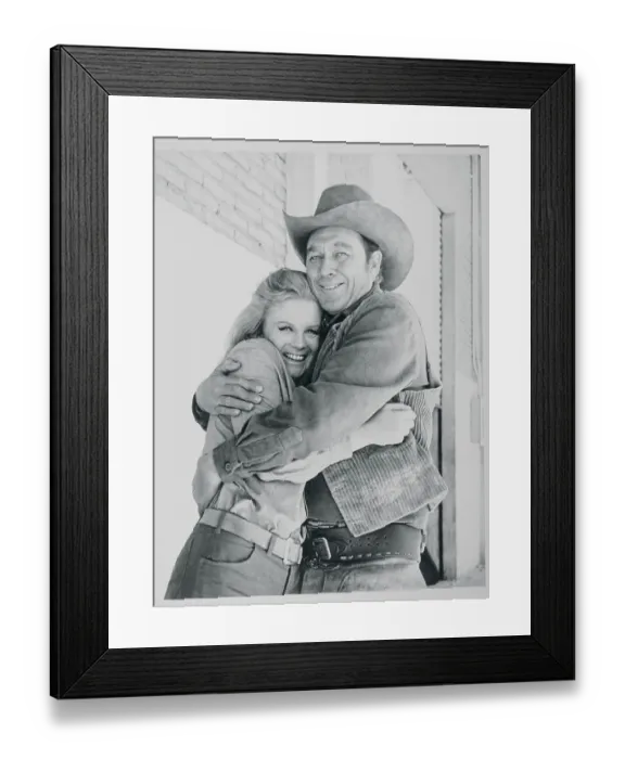 Framed Print : Ann-Margret and Ben Johnson Embracing Framed Print : Ann-Margret and Ben Johnson Embracing