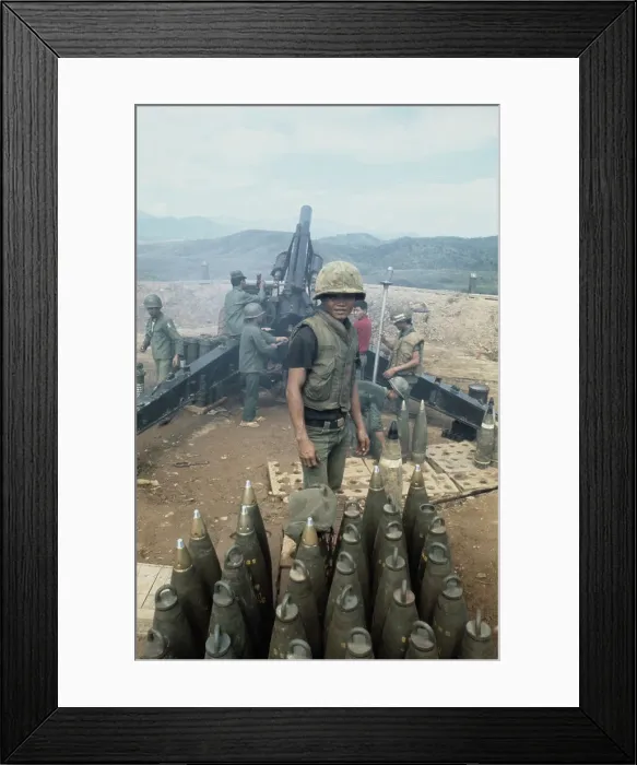 Framed Print : ARVN Artillery Crew, Vietnam War Framed Print : ARVN Artillery Crew, Vietnam War