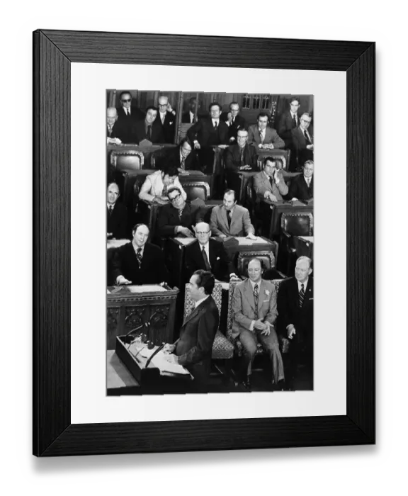 Framed Print : Richard Nixon Addressing Canadian Parliament Framed Print : Richard Nixon Addressing Canadian Parliament