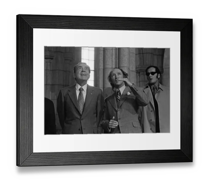 Framed Print : Richard Nixon and Pierre Elliott Trudeau Observing Framed Print : Richard Nixon and Pierre Elliott Trudeau Observing