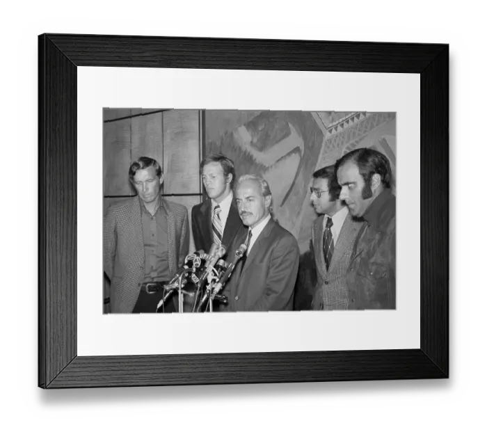 Framed Print : Marvin Miller Making an Announcement Framed Print : Marvin Miller Making an Announcement